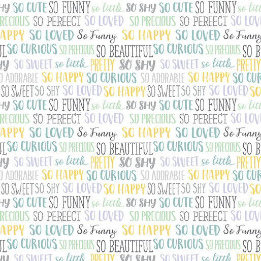 PASTEL SWEET WORDS FLANNEL
