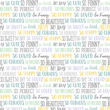 PASTEL SWEET WORDS FLANNEL