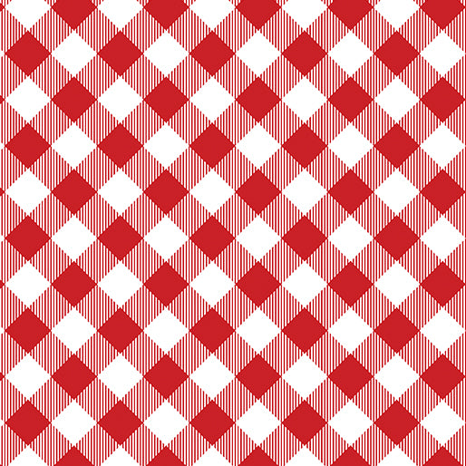 GINGHAM CHECK RED AND WHITE