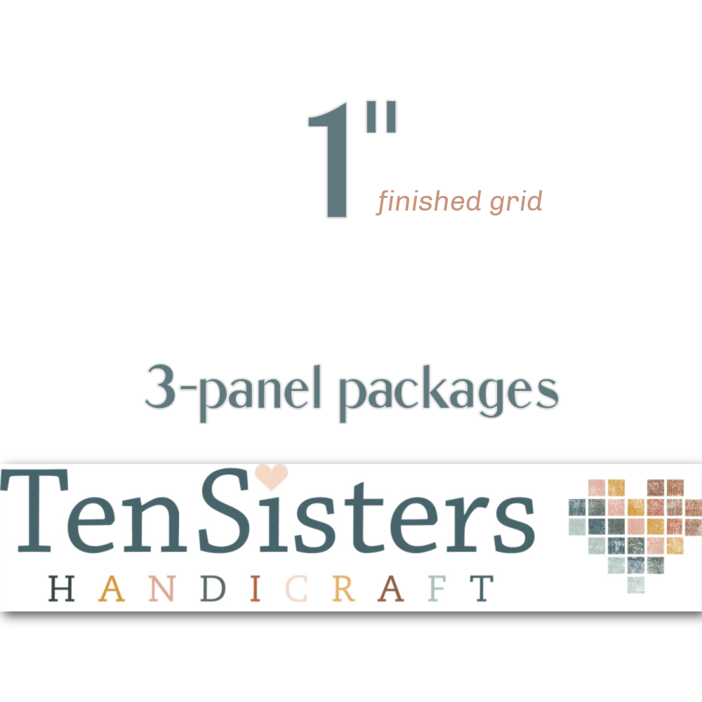 TENSISTERS GRID 3 PANELS - 1" FINISHED