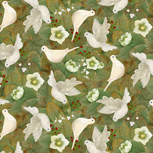 FLYING DOVES FRENCH COUNTRYSIDE CHRISTMAS