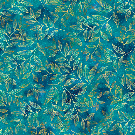 SPRIG TOILE TURQUOISE MEDITERRANEA