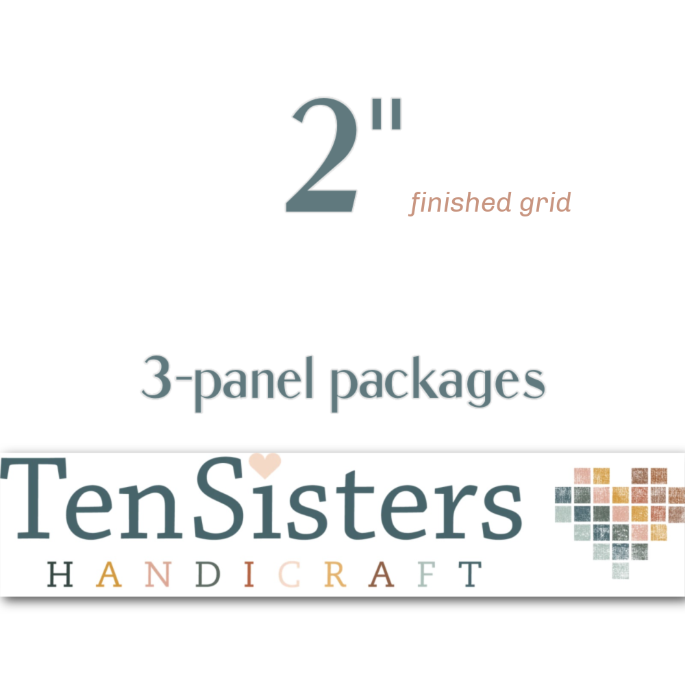 TENSISTERS GRID 3 PANELS - 2" FINISHED