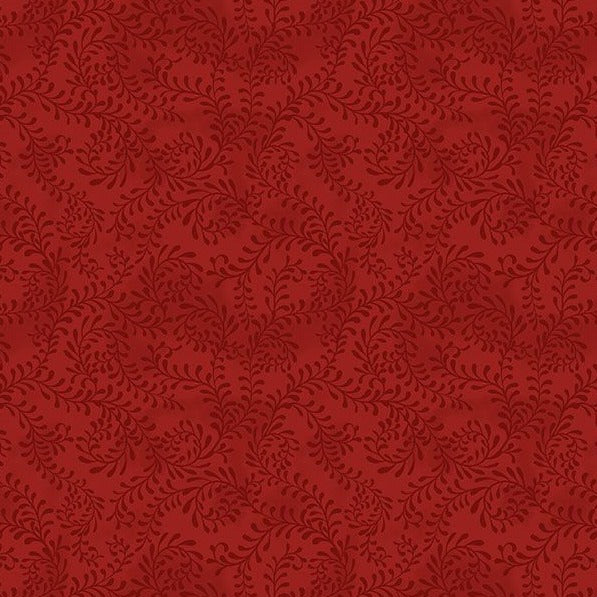 red scroll fabric