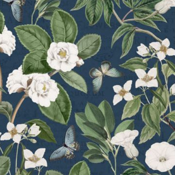 TOSSED FLORAL NAVY GARDEN GRACE