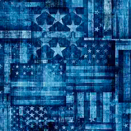 FLAG PATCHWORK BLUE