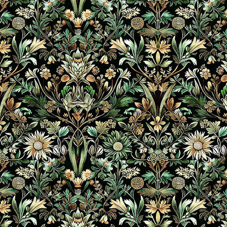 108" WIDE WOODLAND FLORAL FOREST CEDAR & SAGE