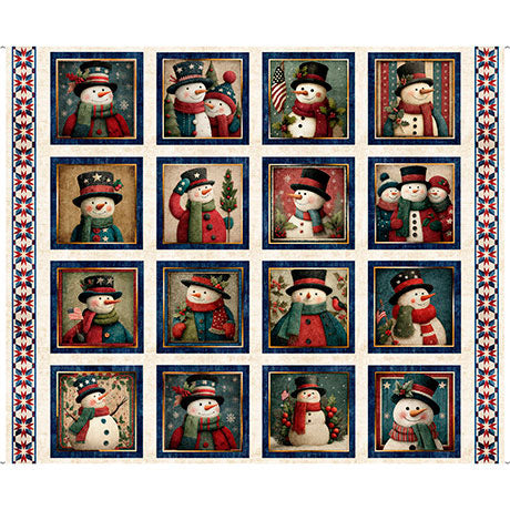 ALL AMERICAN SNOWMAN PANEL