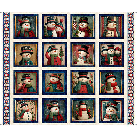 ALL AMERICAN SNOWMAN PANEL