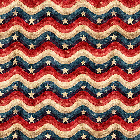 WAVY STRIPE ALL AMERICAN SNOWMAN