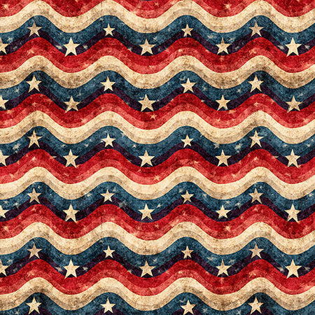 WAVY STRIPE ALL AMERICAN SNOWMAN