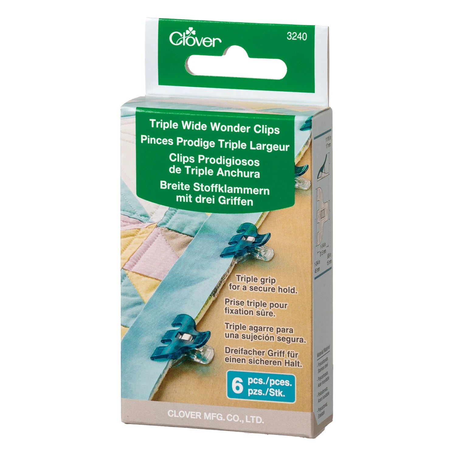 TRIPLE WIDE WONDER CLIPS 6CT