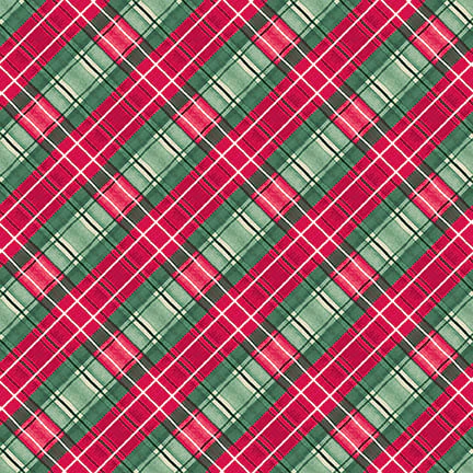 GREEN BIAS PLAID IT'S CHRISTMAS TIME