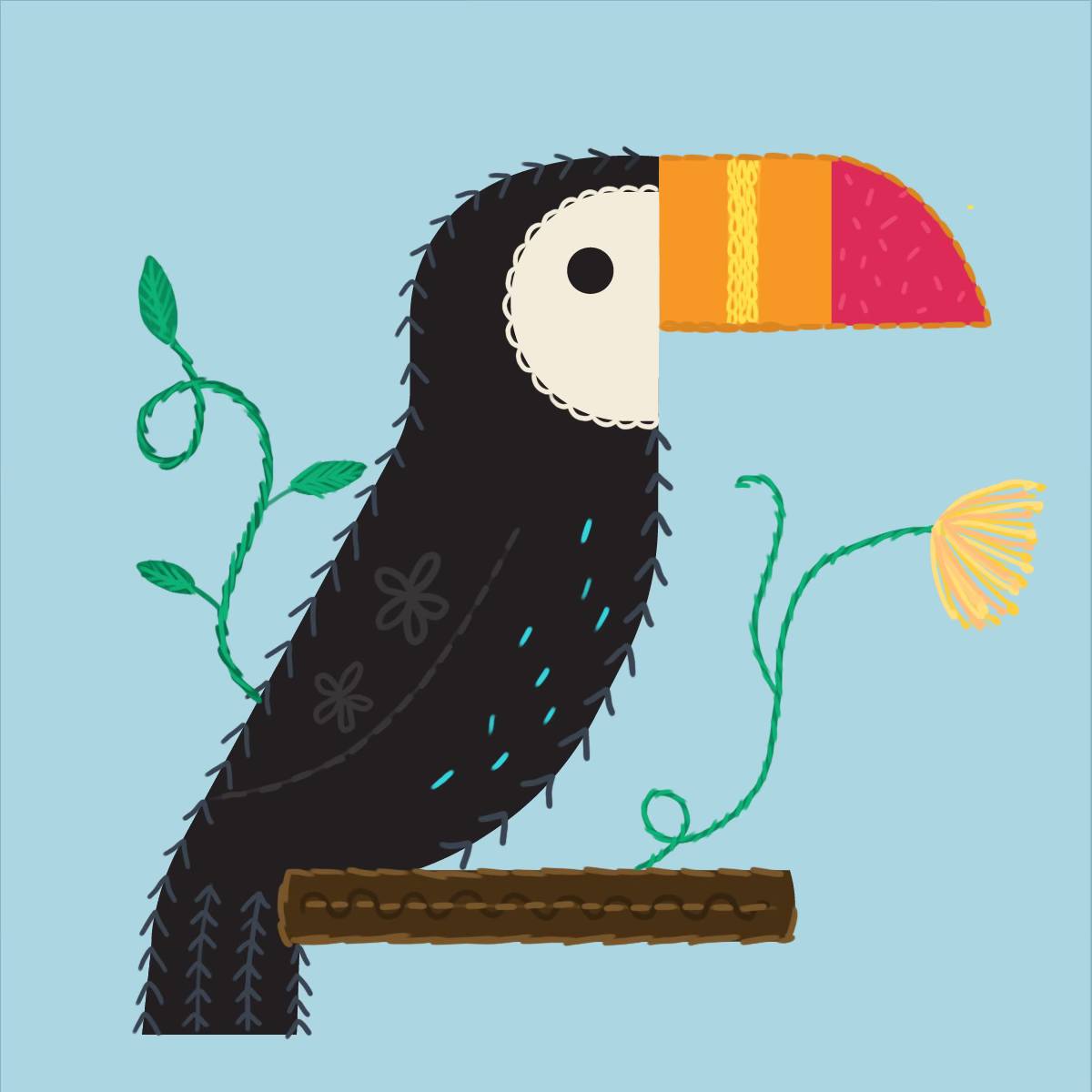 BIRD WATCHER BOM - TOUCAN BLOCK 4