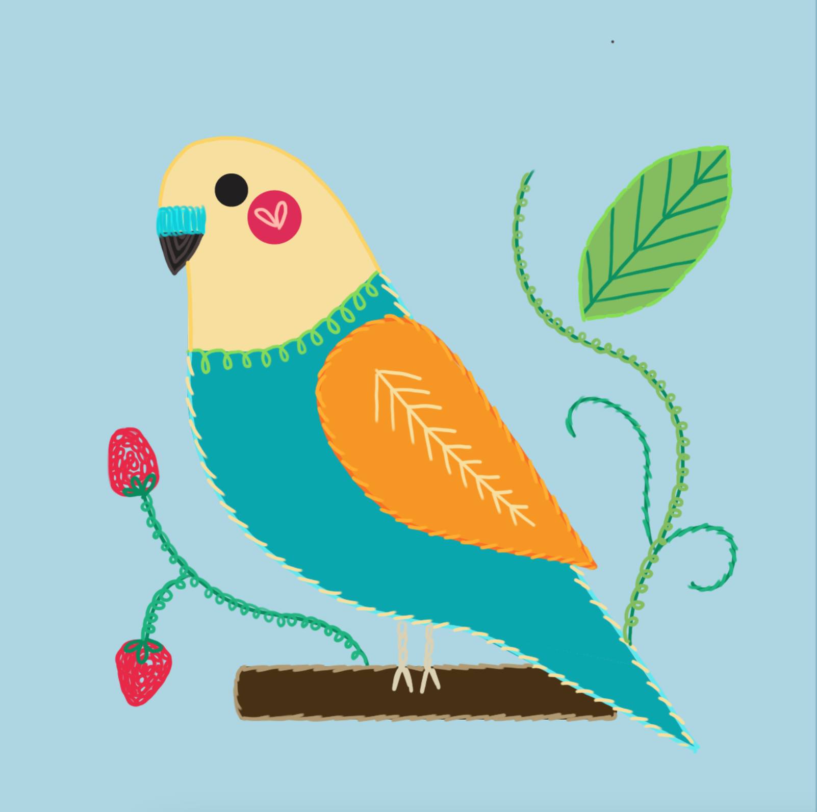 BIRD WATCHER BOM - PARROT BLOCK 6