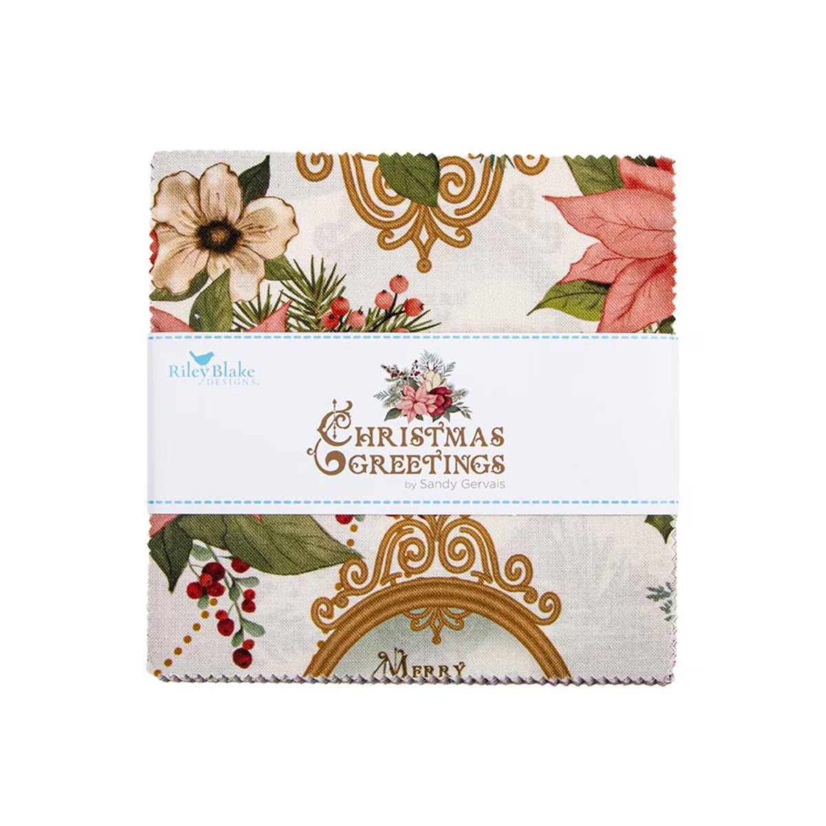 CHRISTMAS GREETINGS 5 INCH STACKER 42 PCS