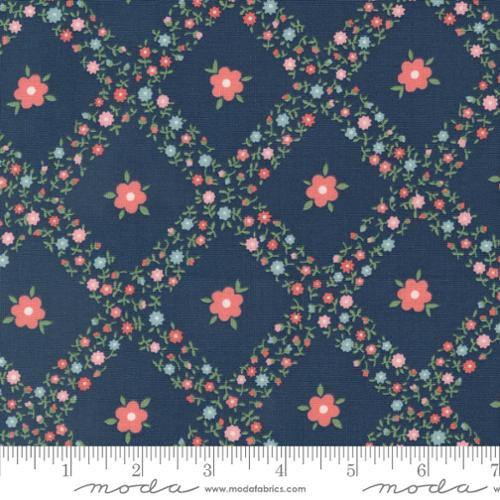 TRELLIS FLORALS NAVY ROSEMARY COTTAGE