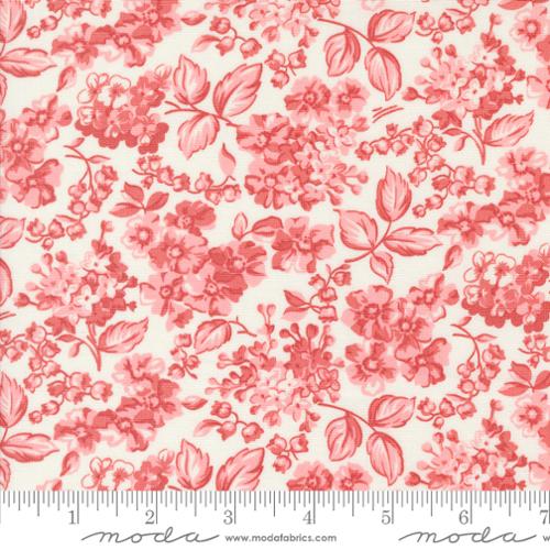 BLOOMS FLORALS CREAM STRAWBERRY ROSEMARY COTTAGE