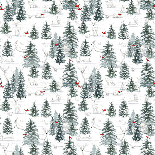 FOREST SCENE WINTER WHITE
