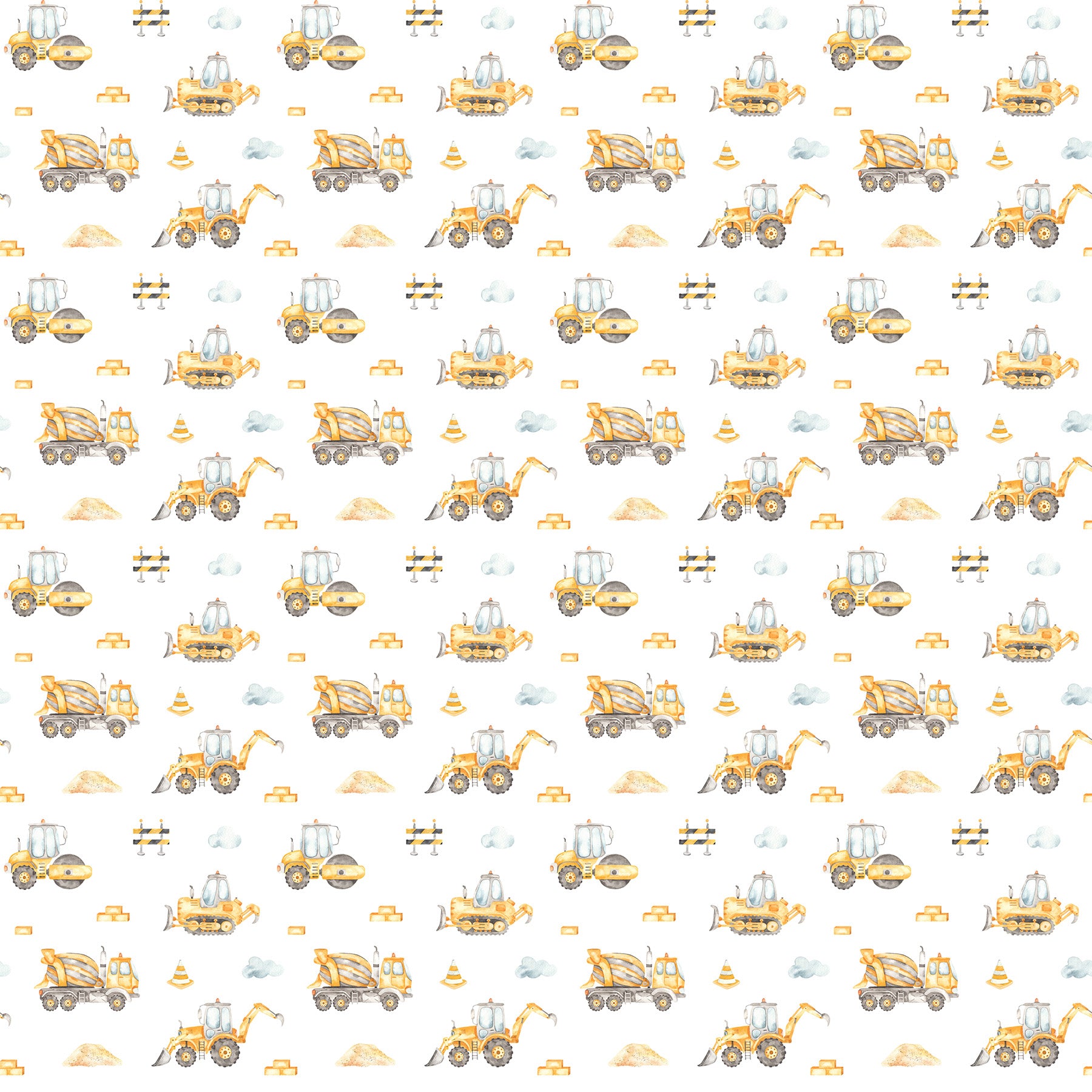 TRUCKS WHITE LITTLE BUILDERS