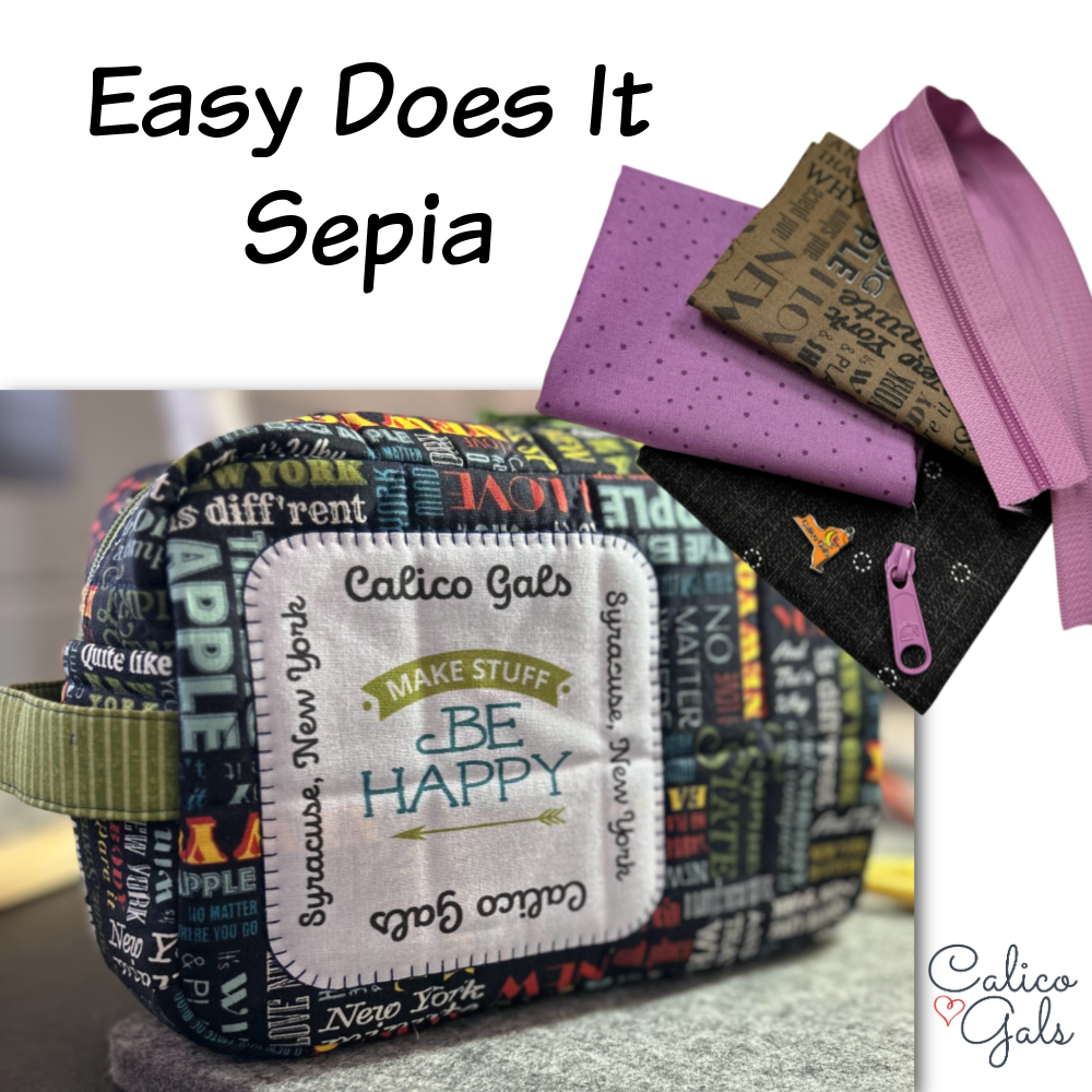 EASY DOES IT KIT SEPIA WITH ORCHID ZIPPER