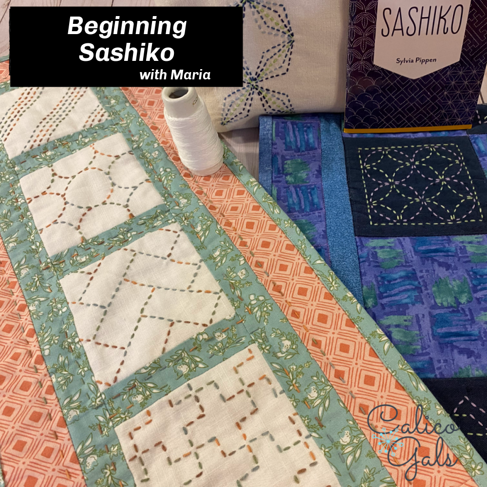 BEGINNING SASHIKO CLASS  TUESDAYS 11/7 & 11/27 5:30-8:30