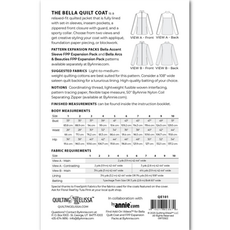 BELLA QUILT COAT PATTERN