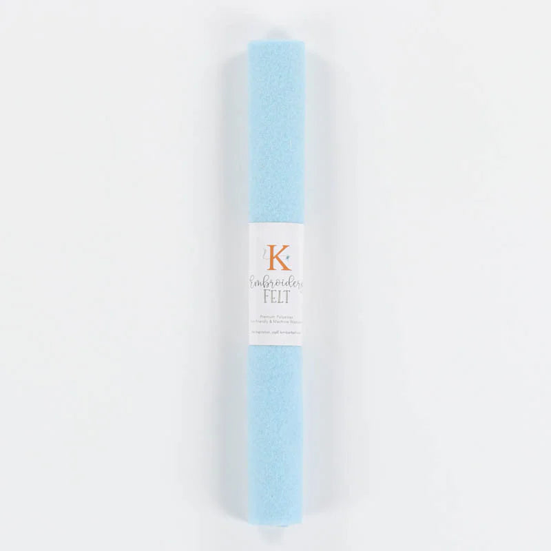 ICE BLUE EMBROIDERY FELT