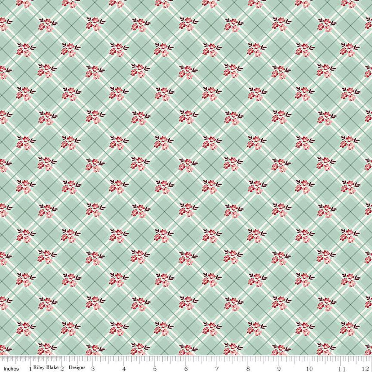 FLORAL PLAID MIST LOVE YOU ALWAYS