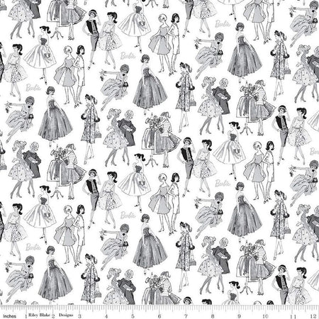 WHITE TONAL BARBIE VINTAGE
