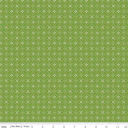 CIRCLE DOTS GREEN SUMMER'S IN TOWN
