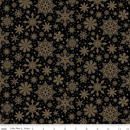 BLACK FOIL SNOWFLAKES POINSETTIAS AT CHRISTMAS