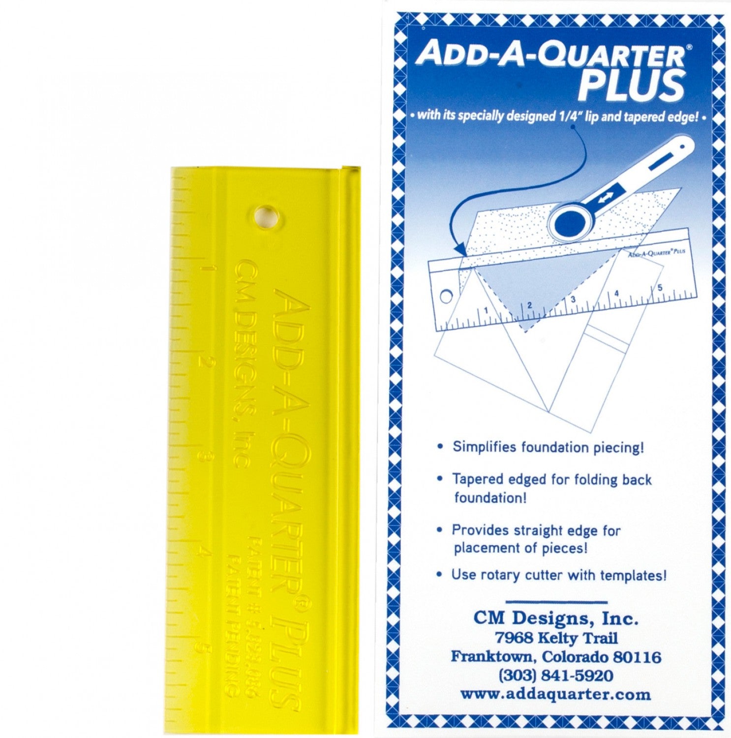 ADD-A-QUARTER PLUS RULER 1X6"