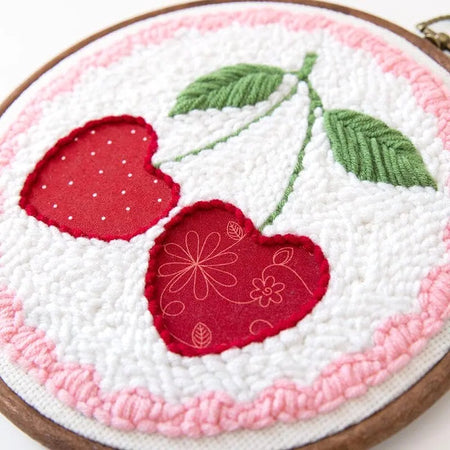 LIFE IS CHERRY SWEET PUNCH NEEDLE KIT