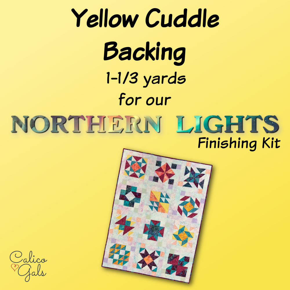 NORTHERN LIGHTS BACKING & BINDING KIT  2025 - YELLOW CUDDLE