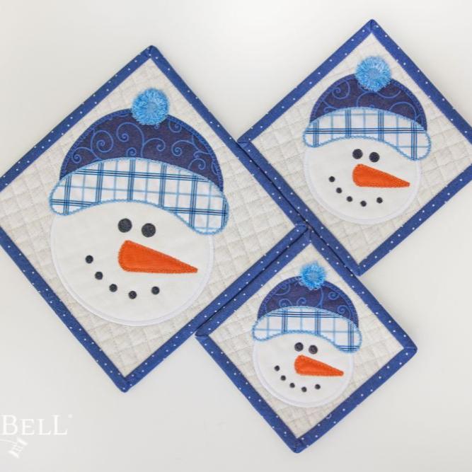 IT'S SNOW TIME HOT PAD FABRIC KIT