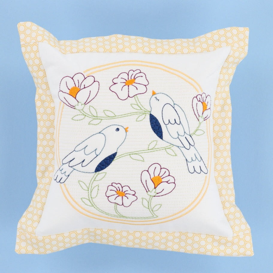 HAPPY AS A LARK TRAPUNTO PILLOW KIT