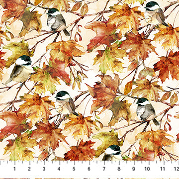 BIRDS CREAM MULTI AUTUMN BREEZE