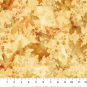 LEAF TEXTURE OCHRE AUTUMN BREEZE