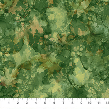 LEAF TEXTURE DK GREEN AUTUMN BREEZE