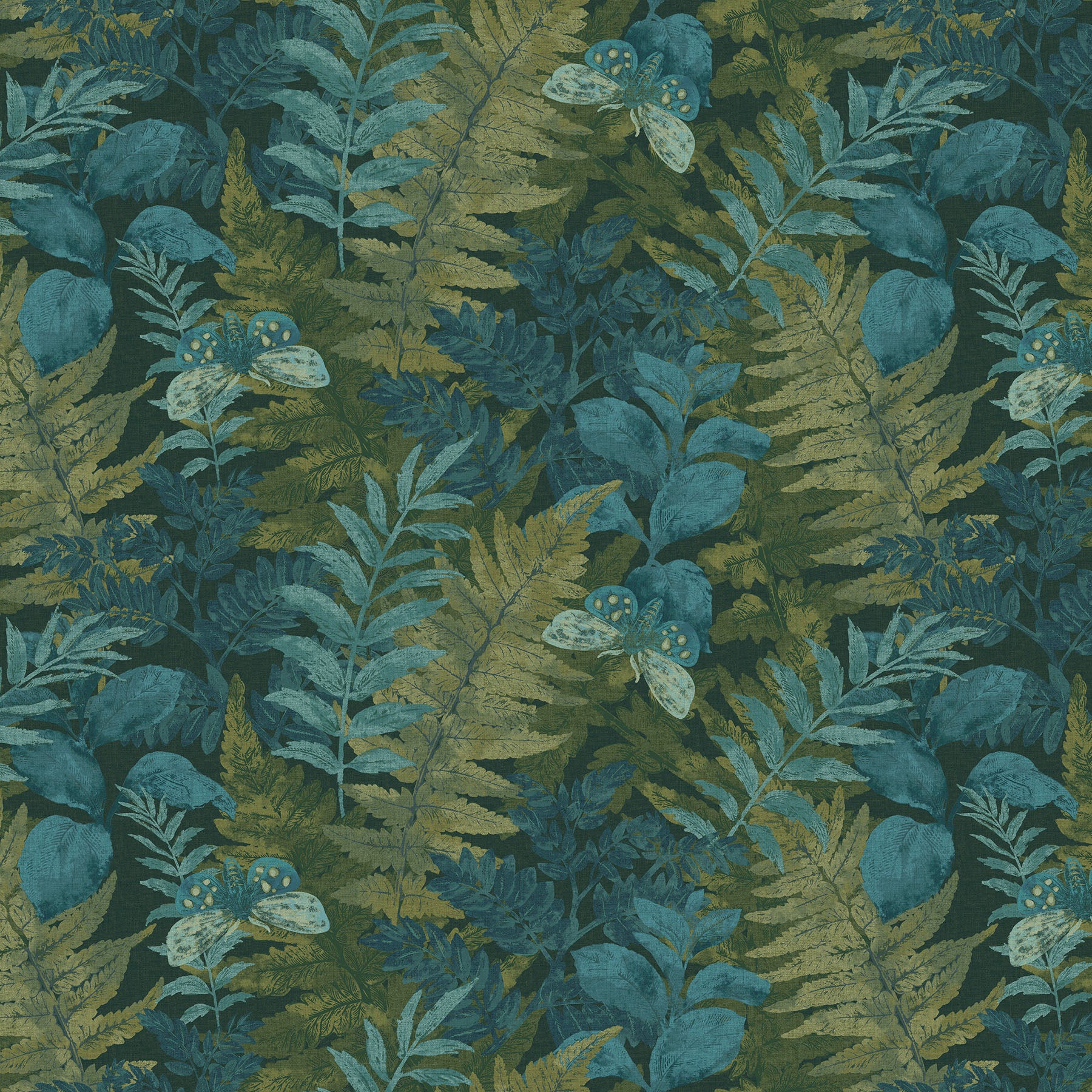 FERN DARK OLIVE IMPRINT FLANNEL