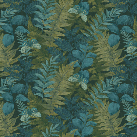 FERN DARK OLIVE IMPRINT FLANNEL
