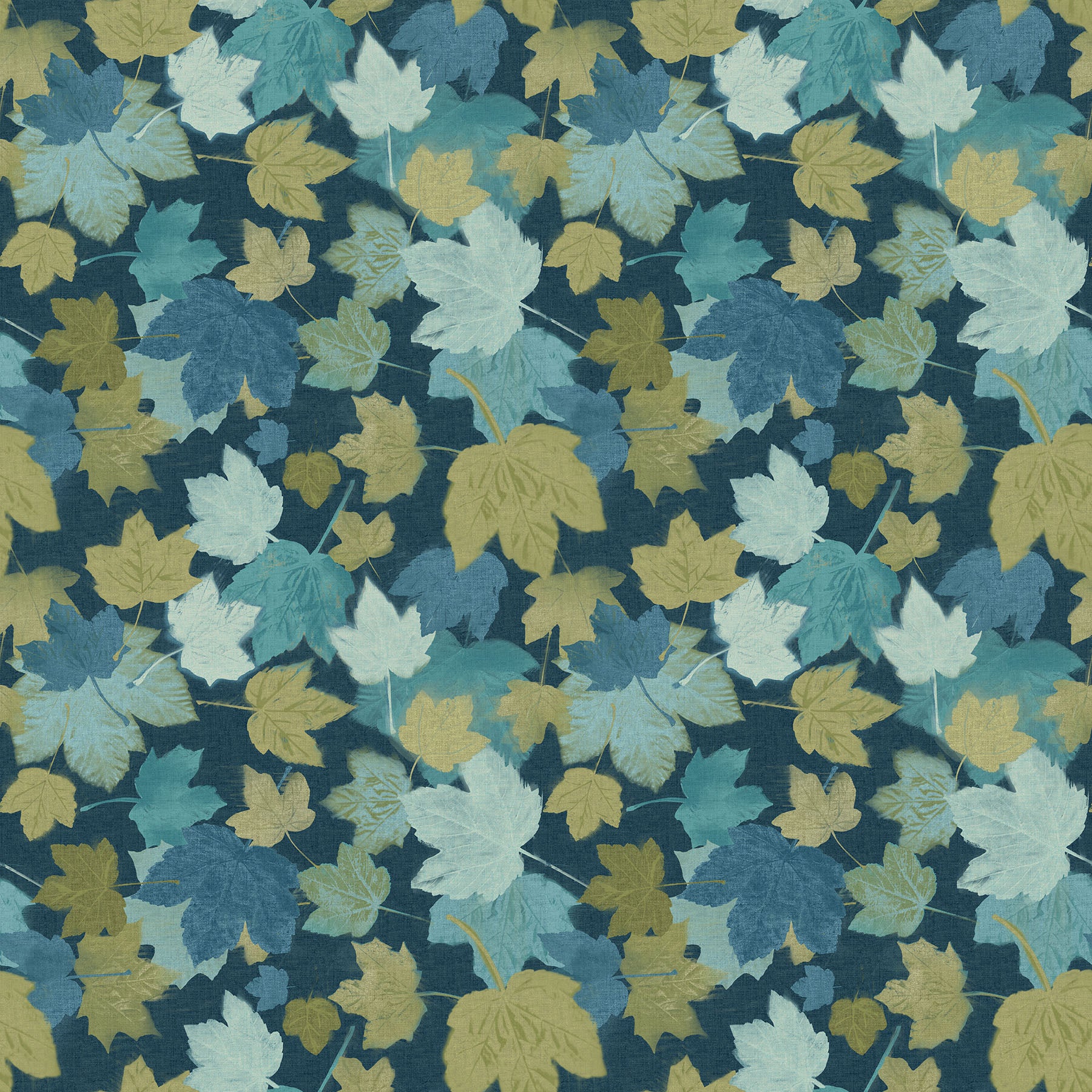 MAPLE DARK BLUE IMPRINT FLANNEL