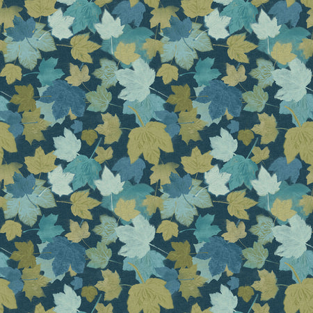MAPLE DARK BLUE IMPRINT FLANNEL