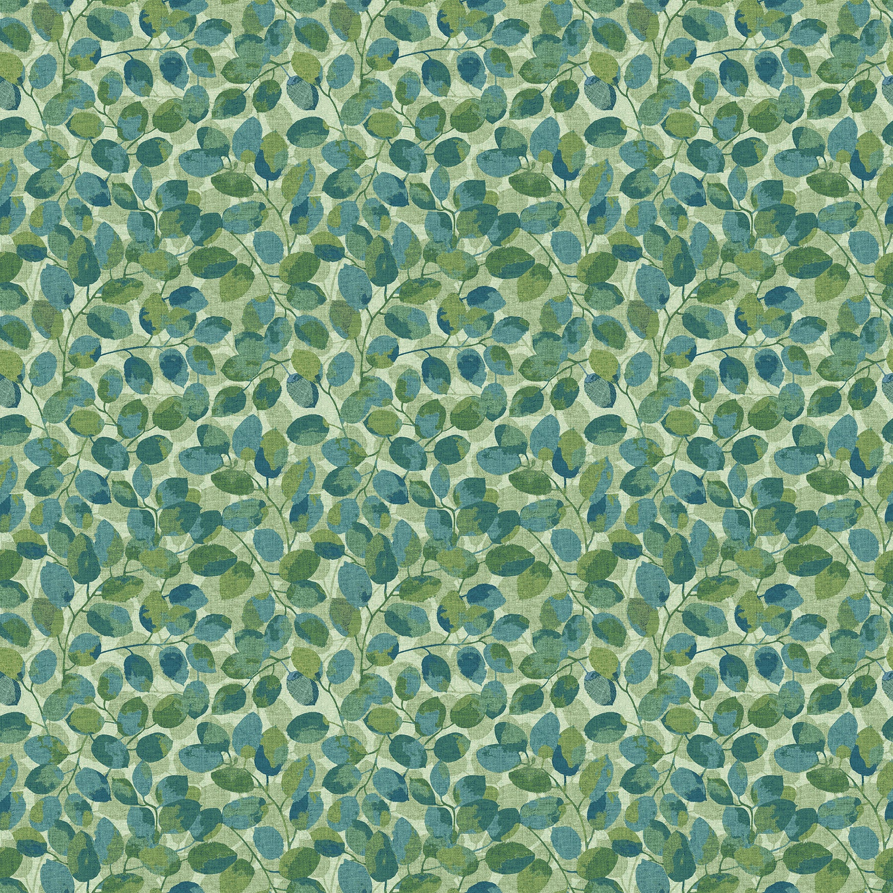 SMALL LEAF TOSS GREEN IMPRINT FLANNEL