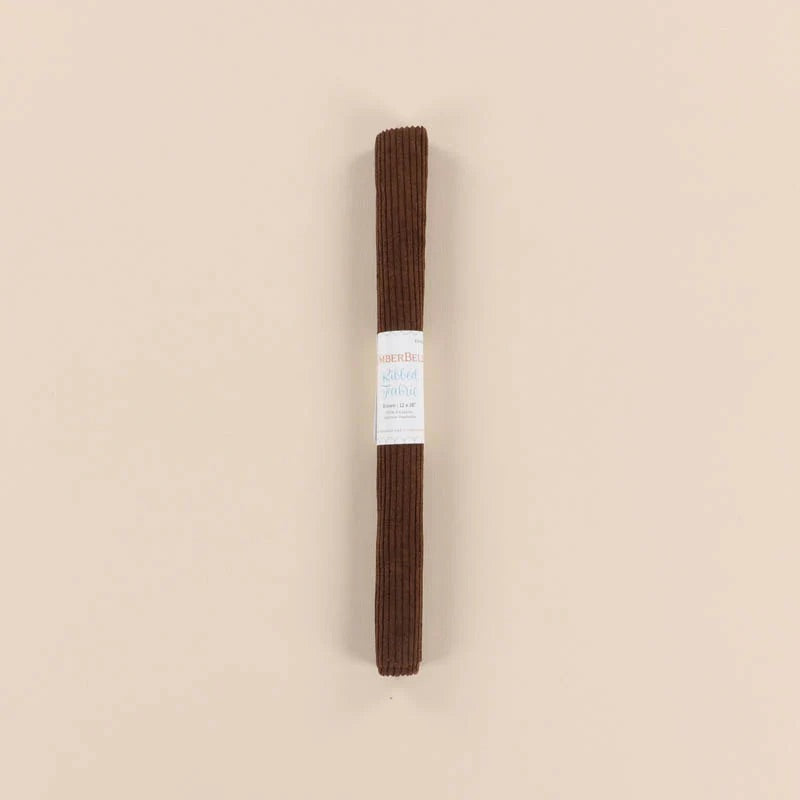 BROWN RIBBED FABRIC