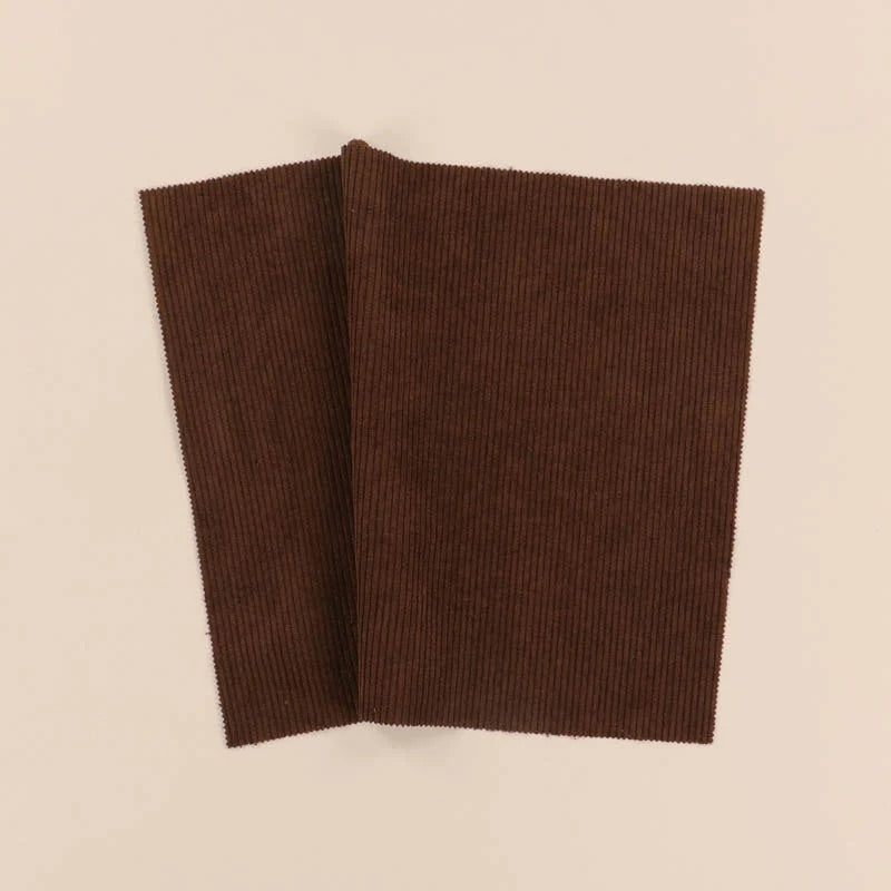 BROWN RIBBED FABRIC