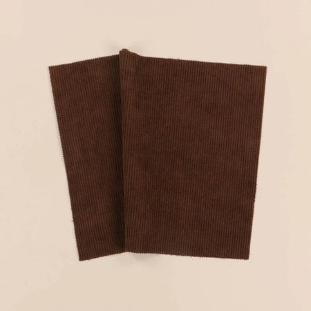 BROWN RIBBED FABRIC
