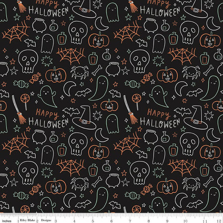 FRANK AND FRIENDS HALLOWEEN ICONS BLACK