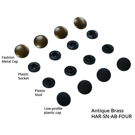 TOOL-FREE SNAPS ANTIQUE BRASS